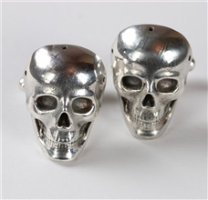 Gemelos Calavera Plata