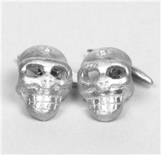 Gemelos Calavera Plata 925 mm