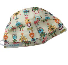 Reusable Face Mask with Robots for Kids
