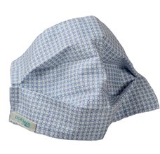 Blue Reusable Face Mask with Geometric Design