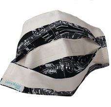Mascarilla Reutilizable Música Blanca y Negra