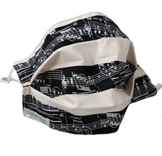 Black and White Music Reusable Face Mask