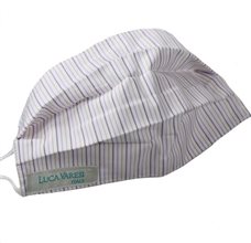 Mascarilla Reutilizable Rayas Beige y Malva