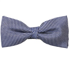 Dark Blue Dots Bow Tie with White Dots