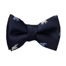Blue Baby's Bow Tie with Elephants