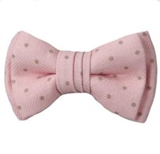 Pajarita Bebé Rosa Lunares Camel