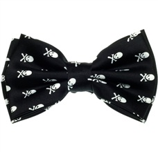 Pajarita Negra Raso Calaveras