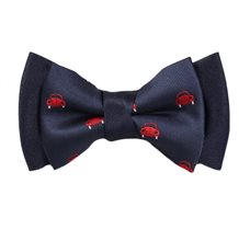 Boy's Dark Blue Bow Tie with Cars