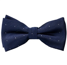 Dark Blue Boy's Bow Tie with Dots