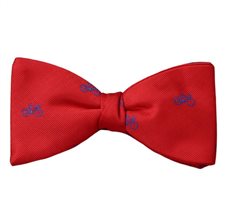 Red Bow Tie and Pocket Square with Bicycles