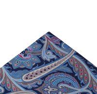 Pañuelo Bolsillo Azul Damasco