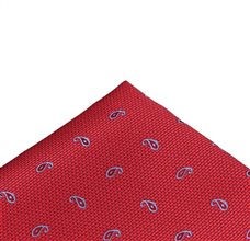 Pañuelo de Bolsillo Rojo Paisley Azul