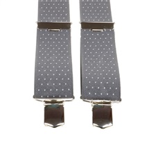 Tirante Elástico Gris Motas Blancas