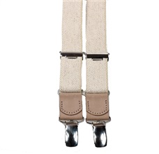 Boy's Linen Elastic Braces Leather