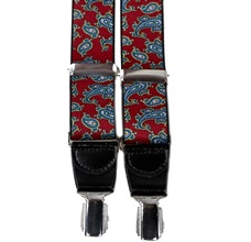 Burgundy Paisley Elastic Braces