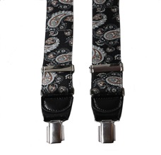 Black Paisley Elastic Braces