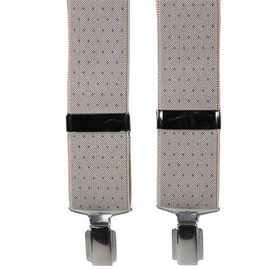 Tirante Elástico Beige Piedra Motas Azules