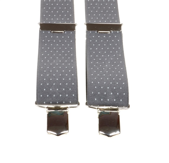 Tirante Elástico Gris Motas Blancas