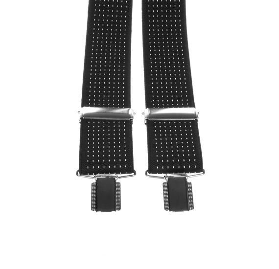 Tirante Elástico Negro con Motas Blancas