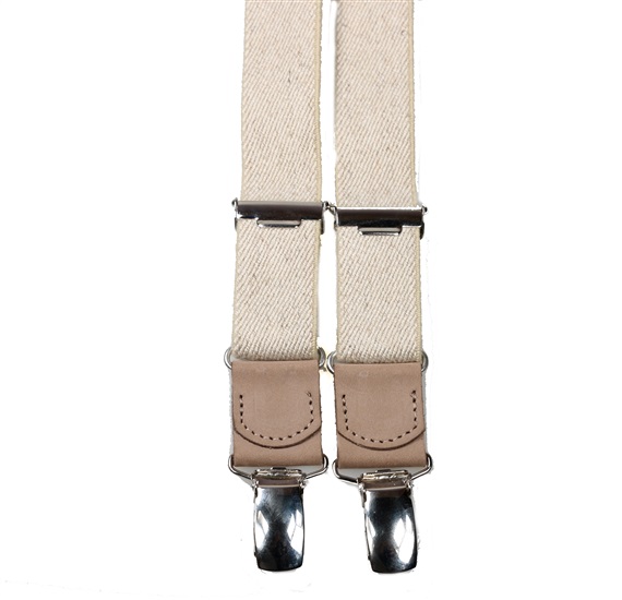 Boy's Linen Elastic Braces Leather
