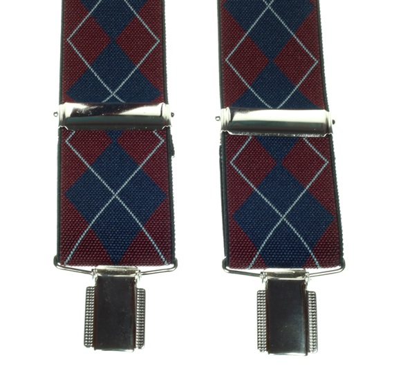 Tirante Elástico Rombos Azul y Granate
