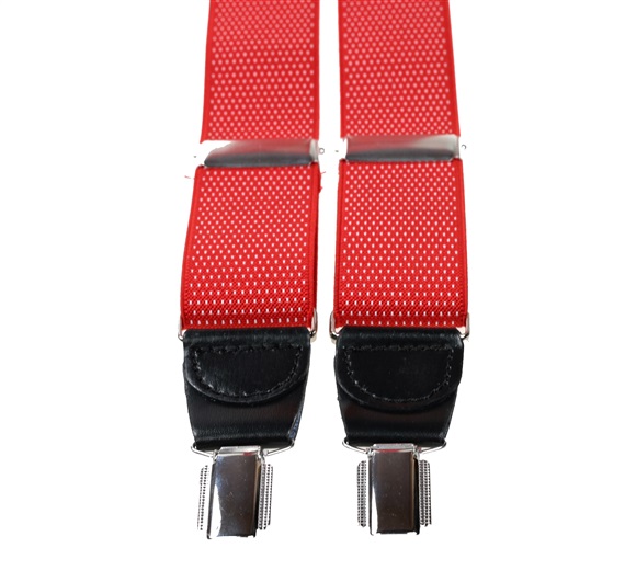 Tirante XXL Piel Rojo con Motas Blancas